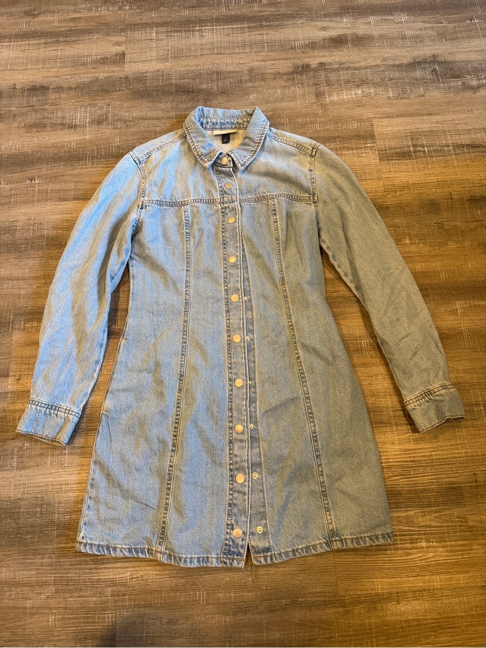 Universal Thread Light Wash Denim Shirt Dress
